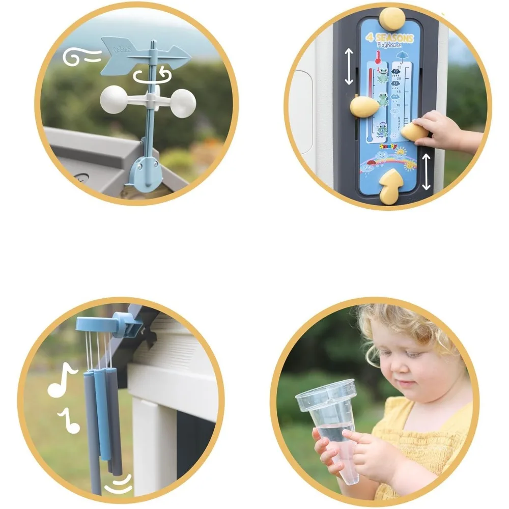 Multipurpose Theater Children's Garden Cabin - Weather Themed Fun Activities Suitable for garden courtyards, free shipping 3
