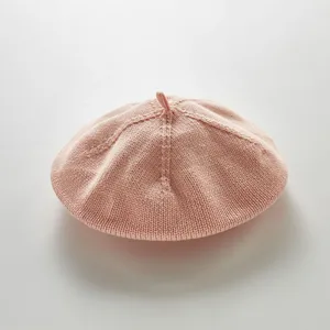 Korean Style Infant Knitted Hat Baby Western Style Hat Breathable Solid Color