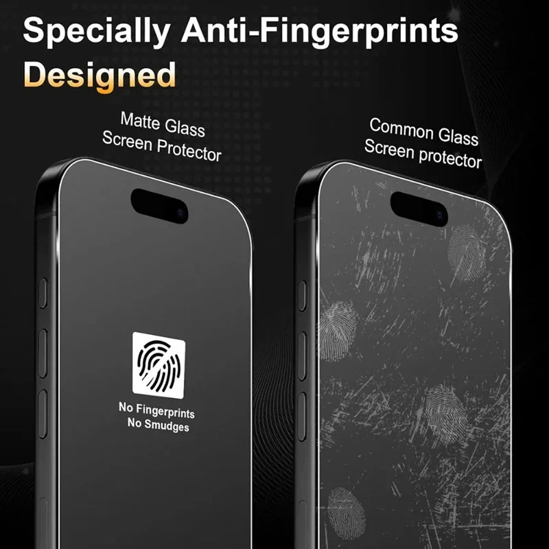 4-Pack Matte Tempered Glass Frosted Screen Protectors