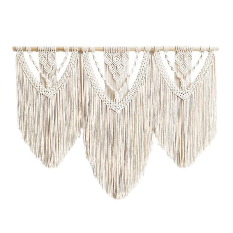 

Macrame Wall Hanging Tapestry With Tassels Hand Woven Nordic Style For Living Room Bedroom House Art Boho Decoration