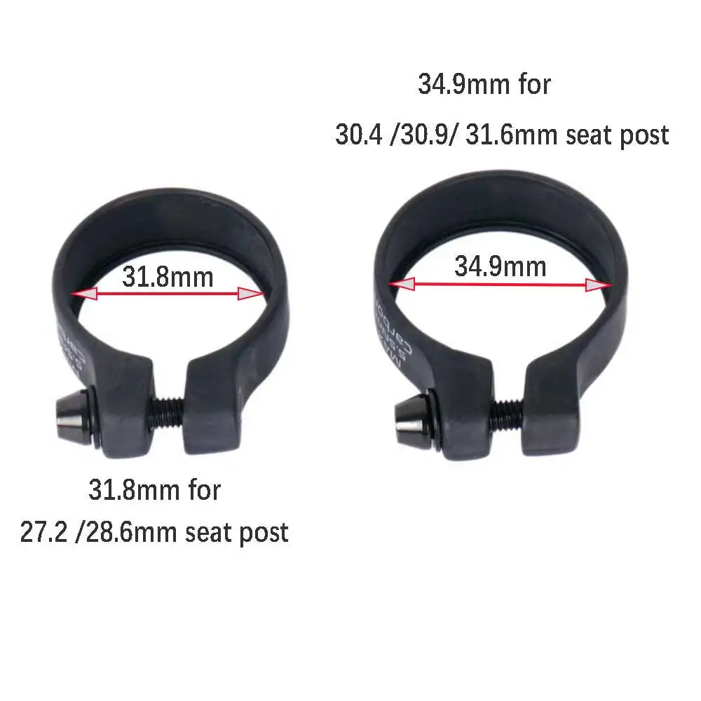 Bike Seatpost Clamp Carbon Seat Posts Clamp 31.8/34.9mm 9g Bicycle Seatposts Clamps Titanium Screw MTB Road Bike Parts