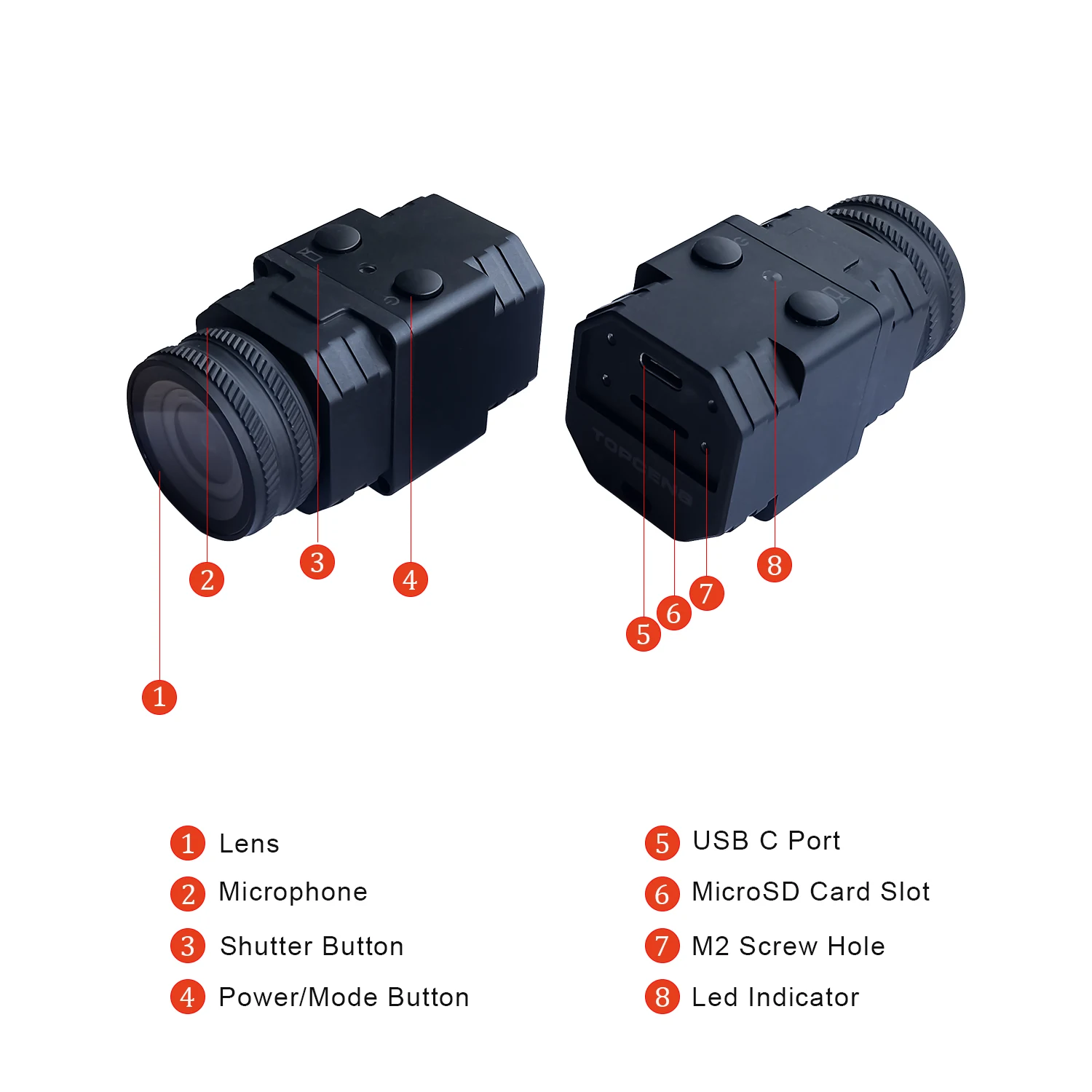 Caméra Action SLL1 1080p 100fps IP67 Étanche 30m Grand Angle 150°