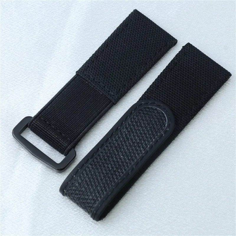 Nylon Fabric Leather Adjustable Velcro Watch Band with Hook Buckle