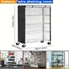 420D Waterproof Shelf Cover,Heavy Duty Dustproof Storage Shelving Unit Cover,Durable Steel Organizer Wire Rack Covers,Shelf Disp 5