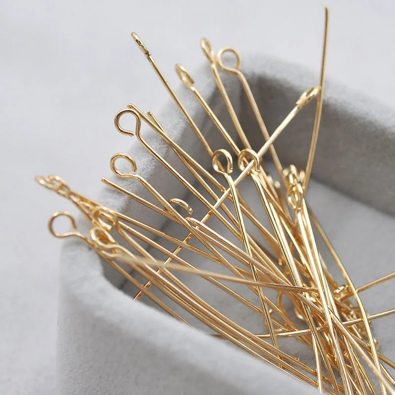 50 Pz/Lotto 9 Eye Pin Gold Silver Tone 0.6Mm Thick Loop Eyeppin Risultati Per Forniture Fai Da Te Creazione Di Gioielli Con Orecchini Fatti A Mano