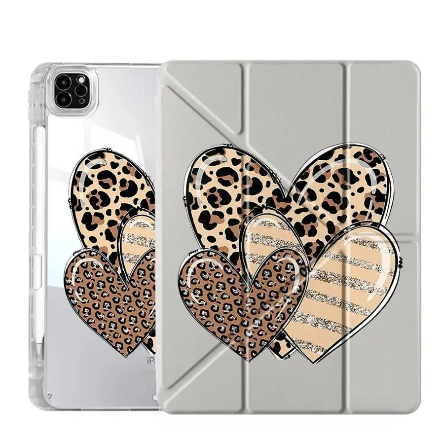 Y-Fold Hearts Tablet Case with Adjustable Holder