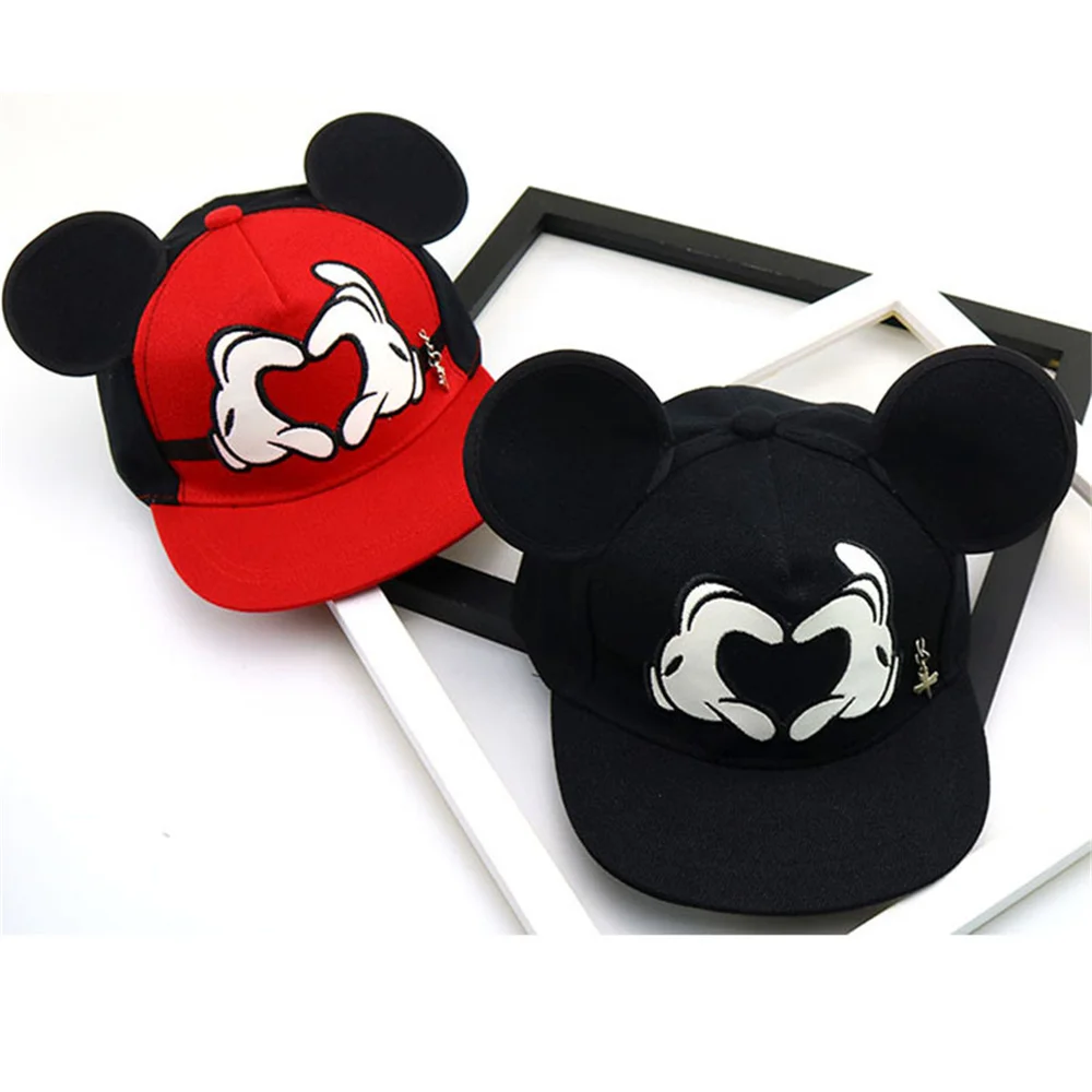 Disney Mickey Mouse Hat Cartoon Cute Big Ear Embroidered Baseball Hat Boys Girls Hip Hop Breathable Cap Adjustable Birthday Gift 6