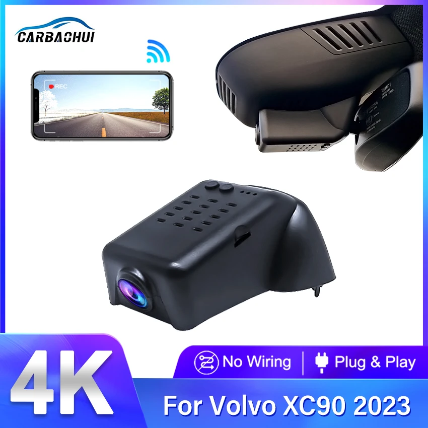 

New! Hidden UHD 2160P Plug and play Car Wifi DVR Video Recorder Dash Cam Camera For Volvo XC90 2023,4K DashCam,Car Accessories