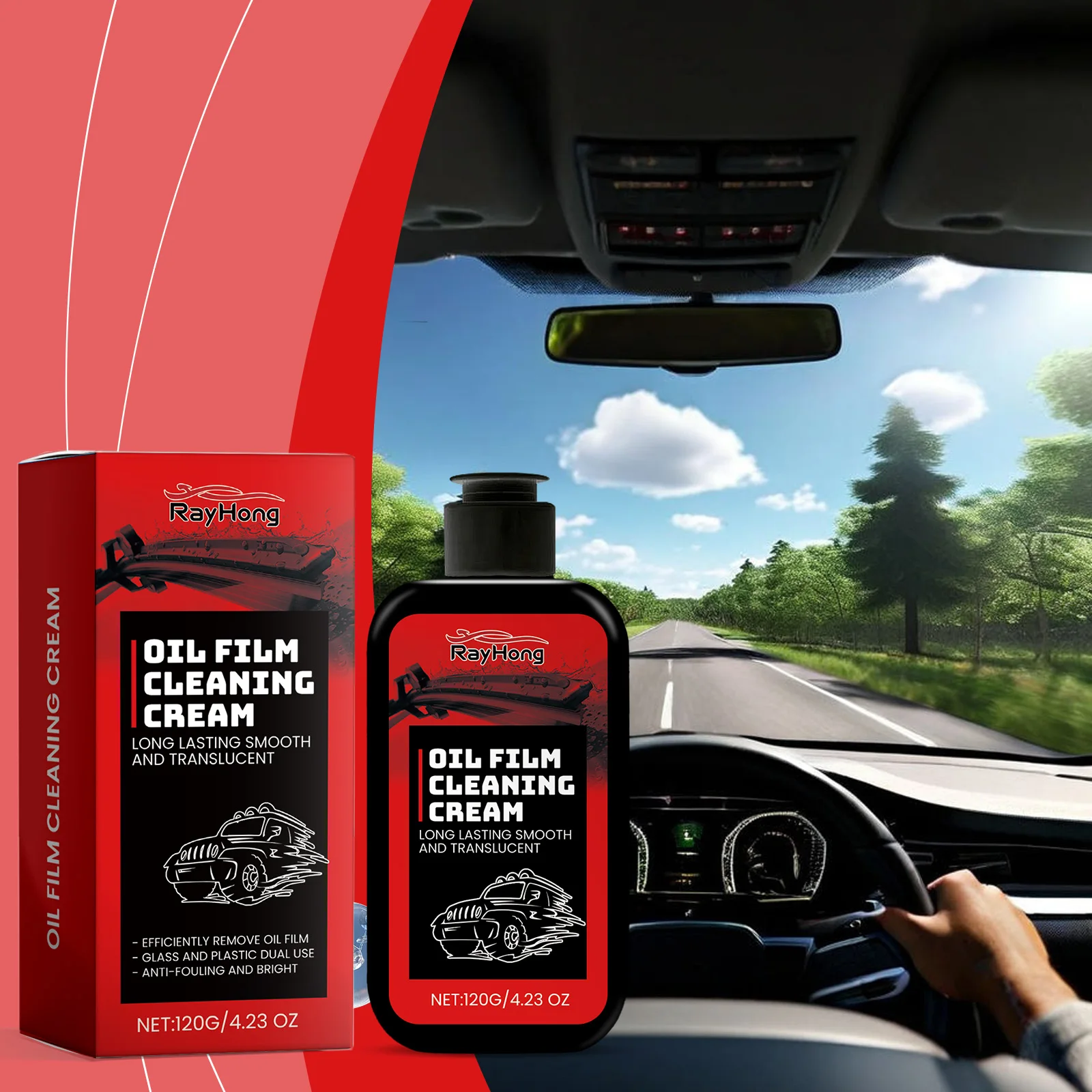 Car Glass Oil Film Cleaner Glass Film Removal Windshields Decontamination Remover Cleaning Quick And Easy Solution Household