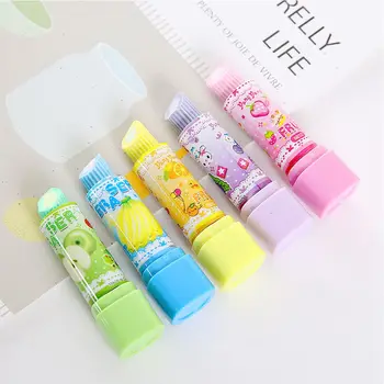 1Pc Rotary rossetto gomma correzione Kawaii gomma ufficio materiale scolastico cancelleria studente premio regalo per bambini colore casuale