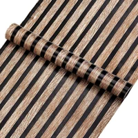 45cm Big Roll Home Decoration Background Wall Desk Cabinet Wallpaper Wood Stripes Waterproof PVC Self-adhesive Wall Stickers 2