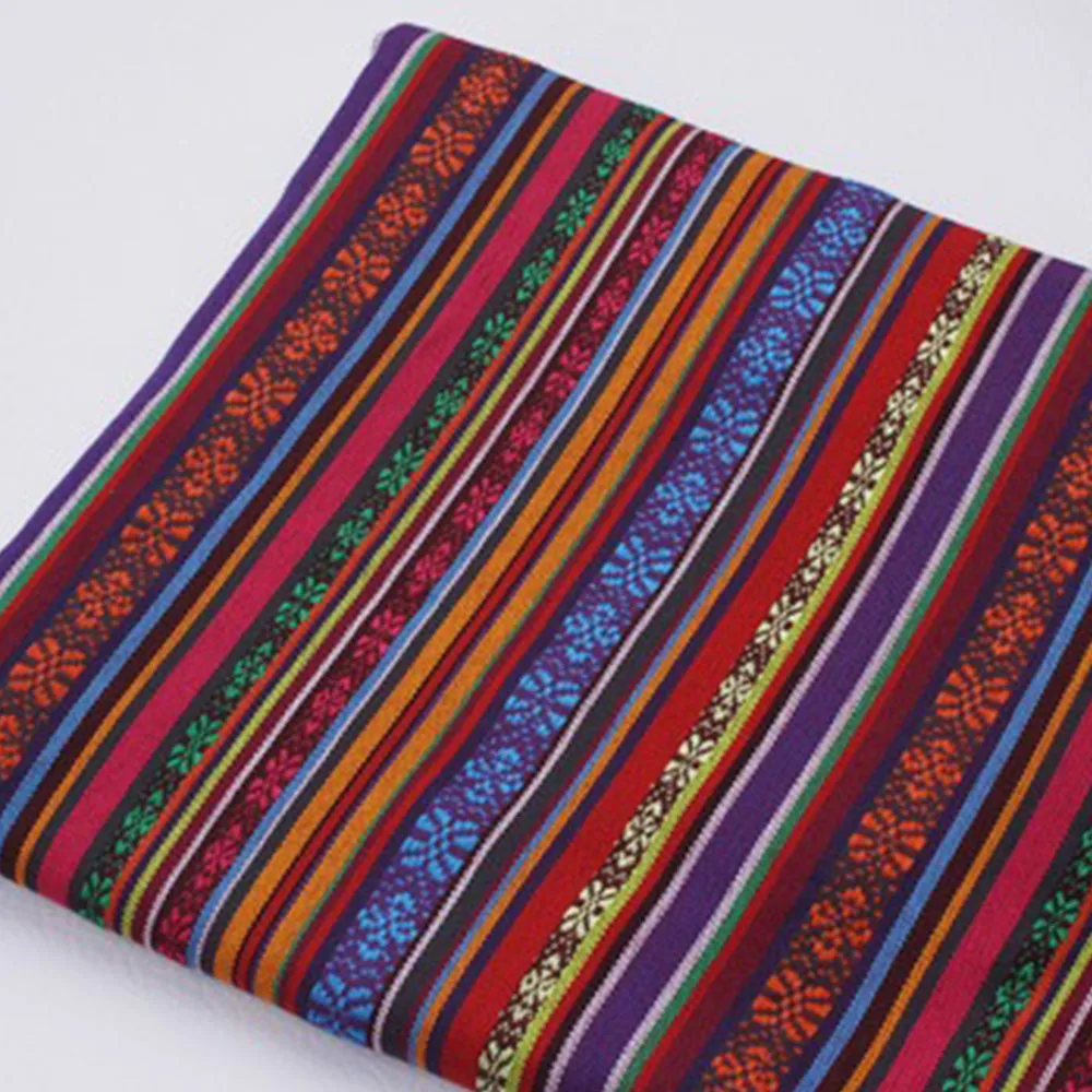 Ethnic Style Cotton Linen Fabric Textile Patchwork Sofa Cover Pillow Hotel Bar Tablecloth Curtain Decor Sewing Crafts Materials - 4