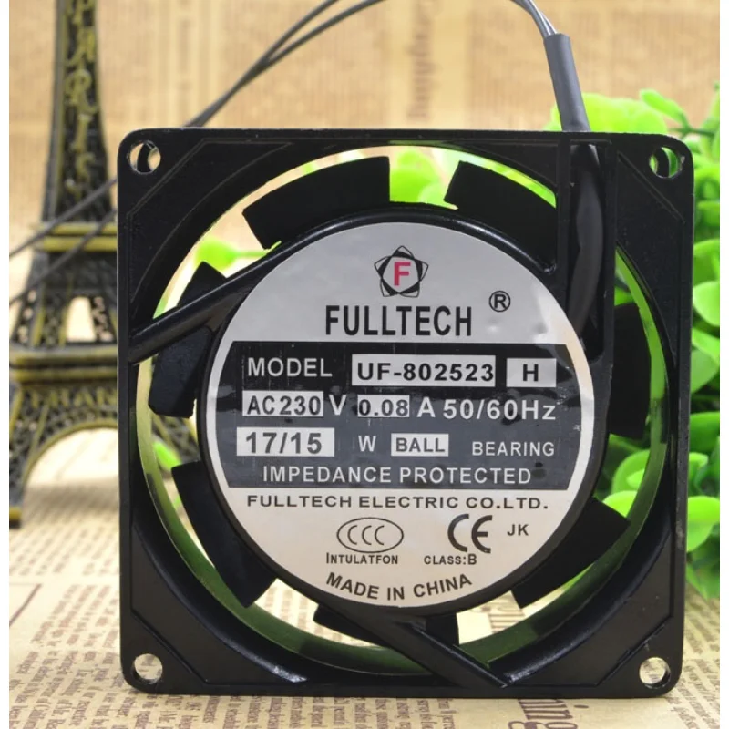 

Новый оптовый вентилятор охлаждения для FULLTECH UF-802523H 8025 8 см AC 230 в 0.08A, вентилятор охлаждения инвертора сервера