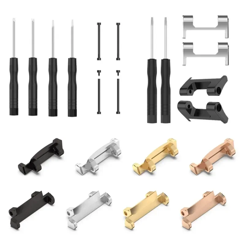 Watch Band Connector Screw Tool Set with Metal Adapter Pins and Screwdrivers Accessories