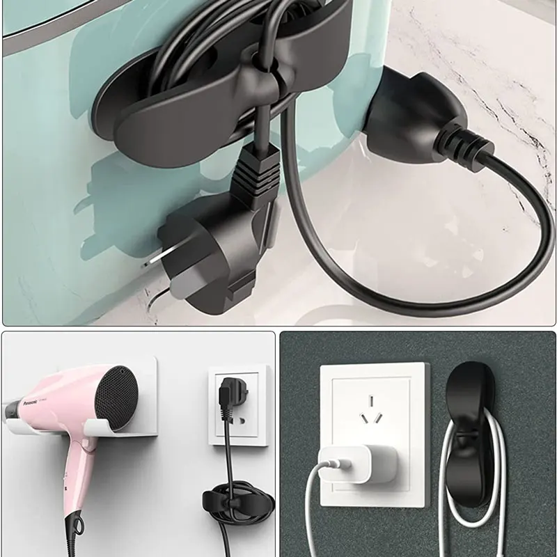 Cable Organizer Storage Organizer Electrical Wire Collector Wire Rack Winding Cable Collector Flat Round Surface Kitchen Appliances Coffee Makers Air Fryer