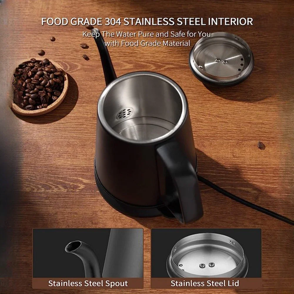 1L 220V Electric Espresso Pots Hand Brew Gooseneck Kettle