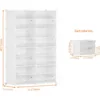 8-Tier Shoe Organizer for Closet, 32-Pair Shoe Storage Cabinet, White, Metal 3