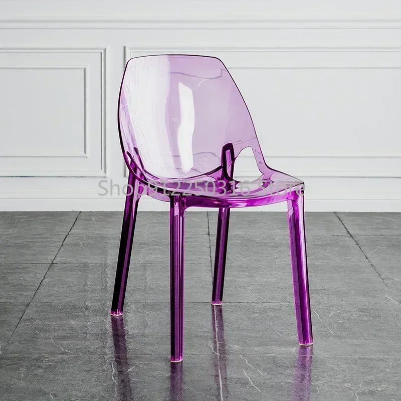 Dining Chairs for Events Restaurant Home Furniture Acrylic Chair Plastic Backrests