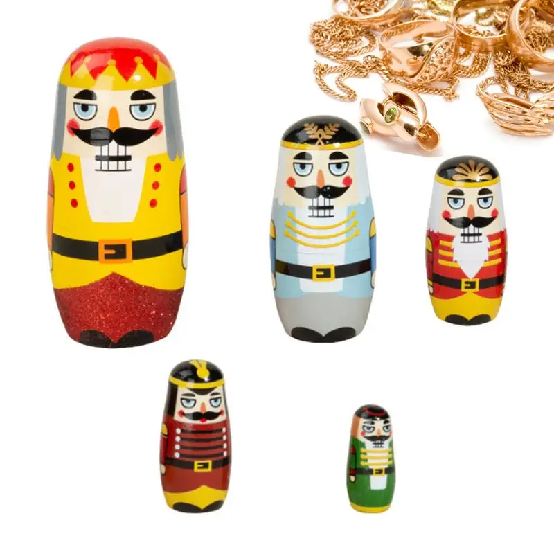 

Русские штабелируемые куклы, деревянные фигурки-гайкеры, набор кукол-матрешек, декоративные игрушки, штабелируемые куклы, настольные украшения для детей
