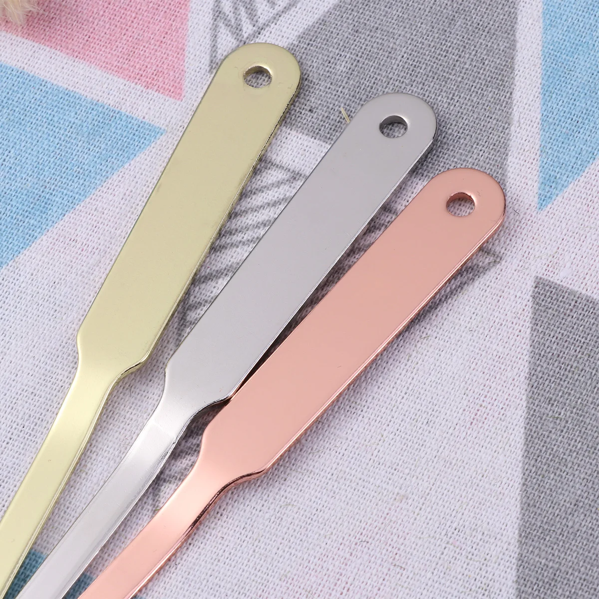휴대용 스테인레스 스틸 레터 오프너, 핸드 레터 봉투, 경량 금속 봉투 슬리터, 무작위 색상, 3 개