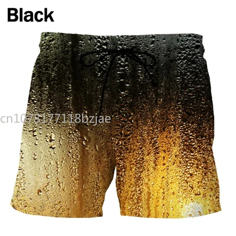 Summer Cool Beer Pants Men 3D Printed Swimsuit homme 2024 Swim Trunks Beach Shorts homme Sport Gym Ice Shorts Swim Shorts