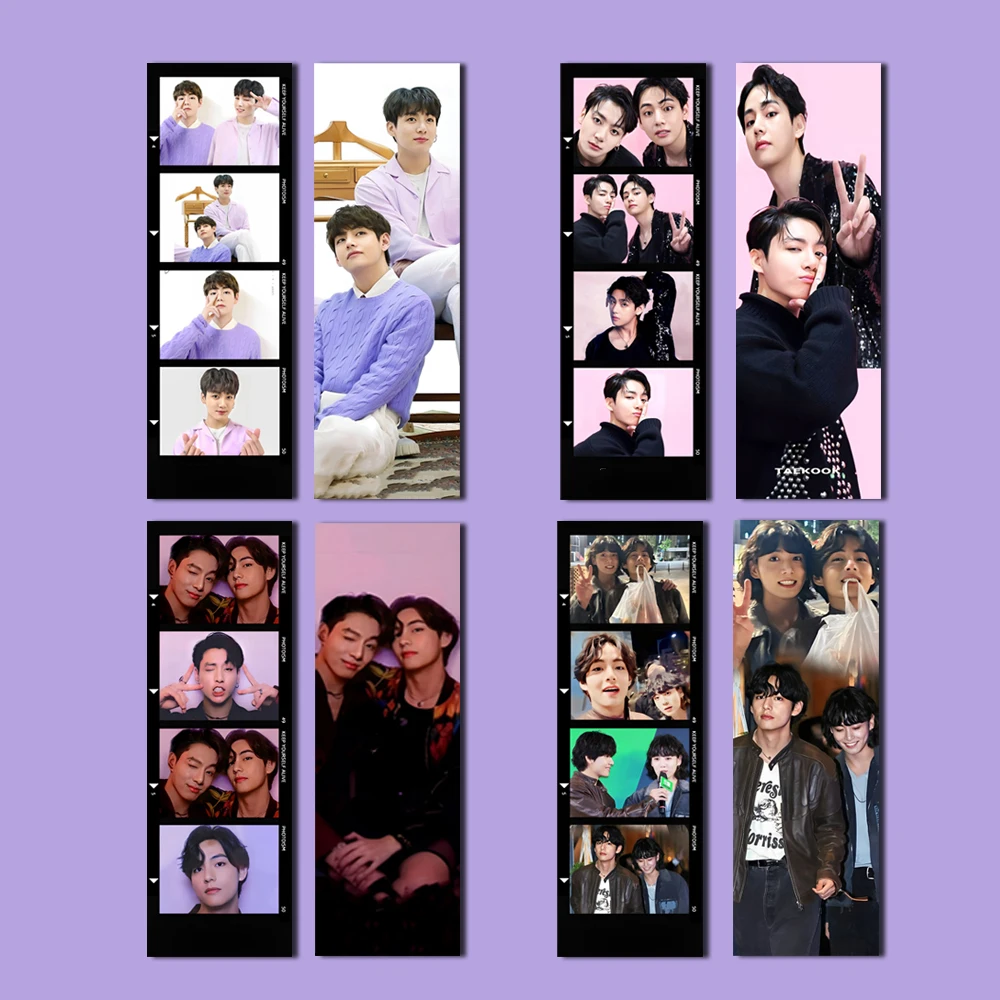 4PCS/Lot Idol Kpop Photocard 4 Grid Selfie Bookmark Book Mark Card Customized kpop photo cards photo cards