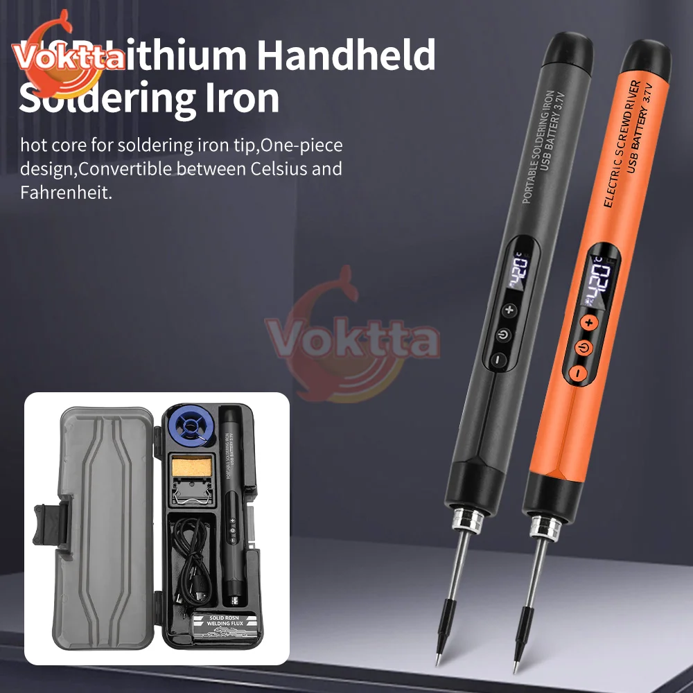 USB Soldering Iron 5V 8W Wireless Electric Soldering Iron Set 300-450℃ Temperature Adjustable Battery Solder Welding Tools Kit soldering iron electric soldering iron soldering iron kit soldering iron set