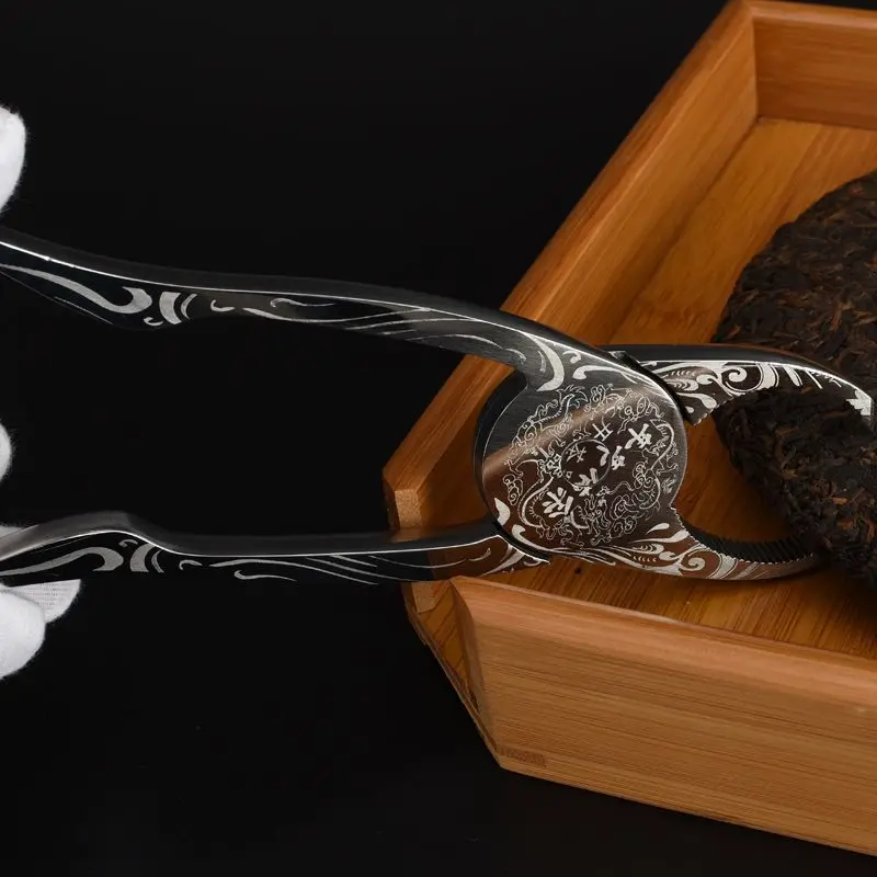 Pu 'er Tea Stainless Steel Tea Tongs Black Brick Tuo Opener Ceremony Accessories