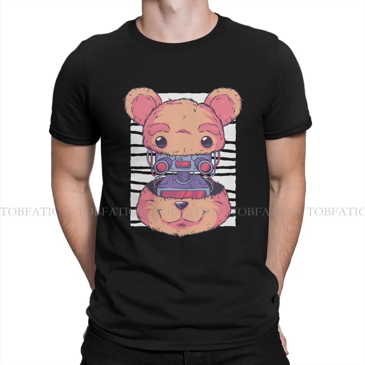 

Футболки Teddy Robot из 100% хлопка, винтажная оригинальная Мужская футболка, забавная одежда, размер S-6XL