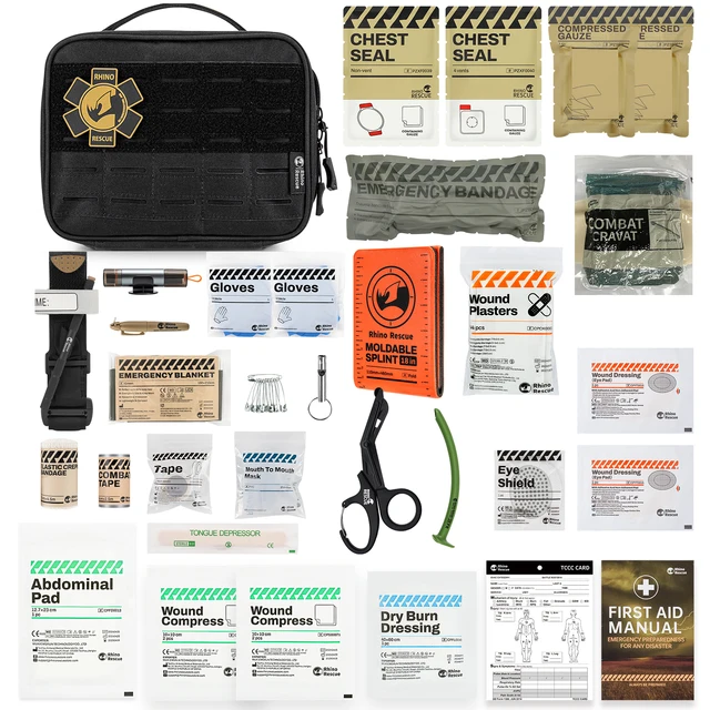 Emergency Trauma Kit, Professional First Aid Response Pack with Tourniquet