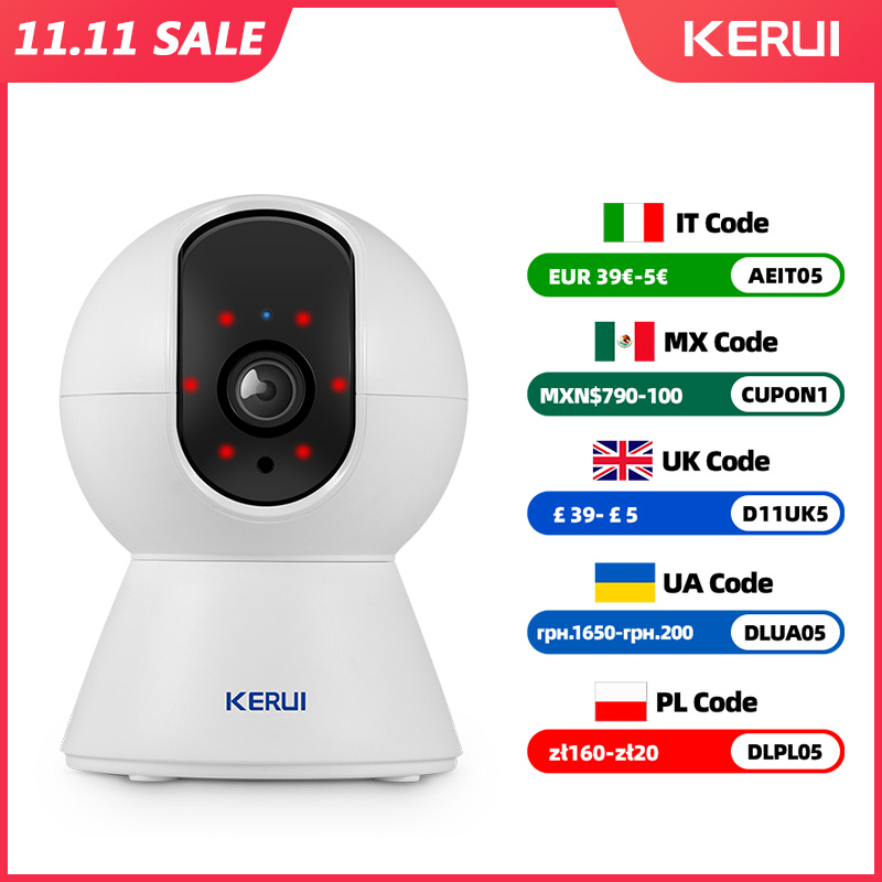 KERUI 5MP 8MP 4K HD Tuya Smart Mini WiFi IP Camera Indoor Wireless Security Home CCTV Surveillance Camera With Auto Tracking