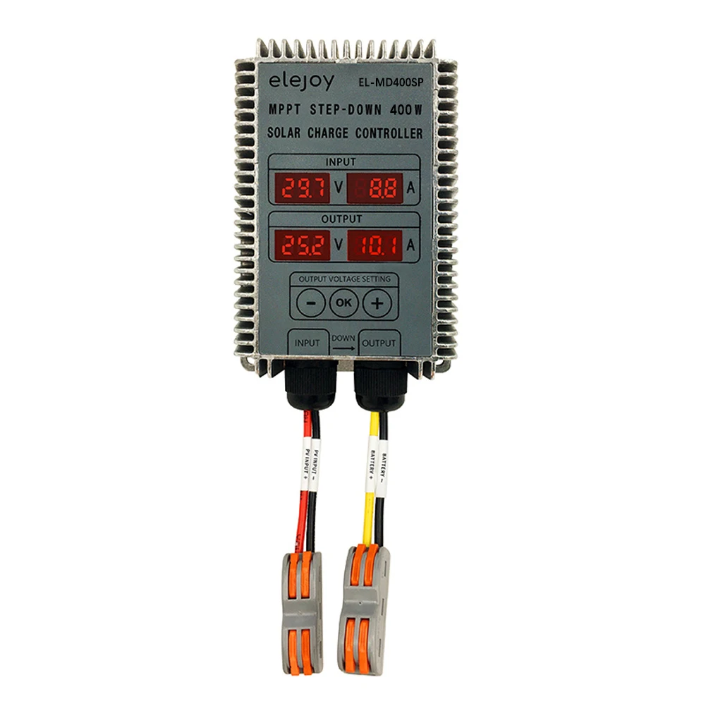 400W MPPT Solar Charger Controller Step-up/Step-down Real-time Monitoring 10~30V