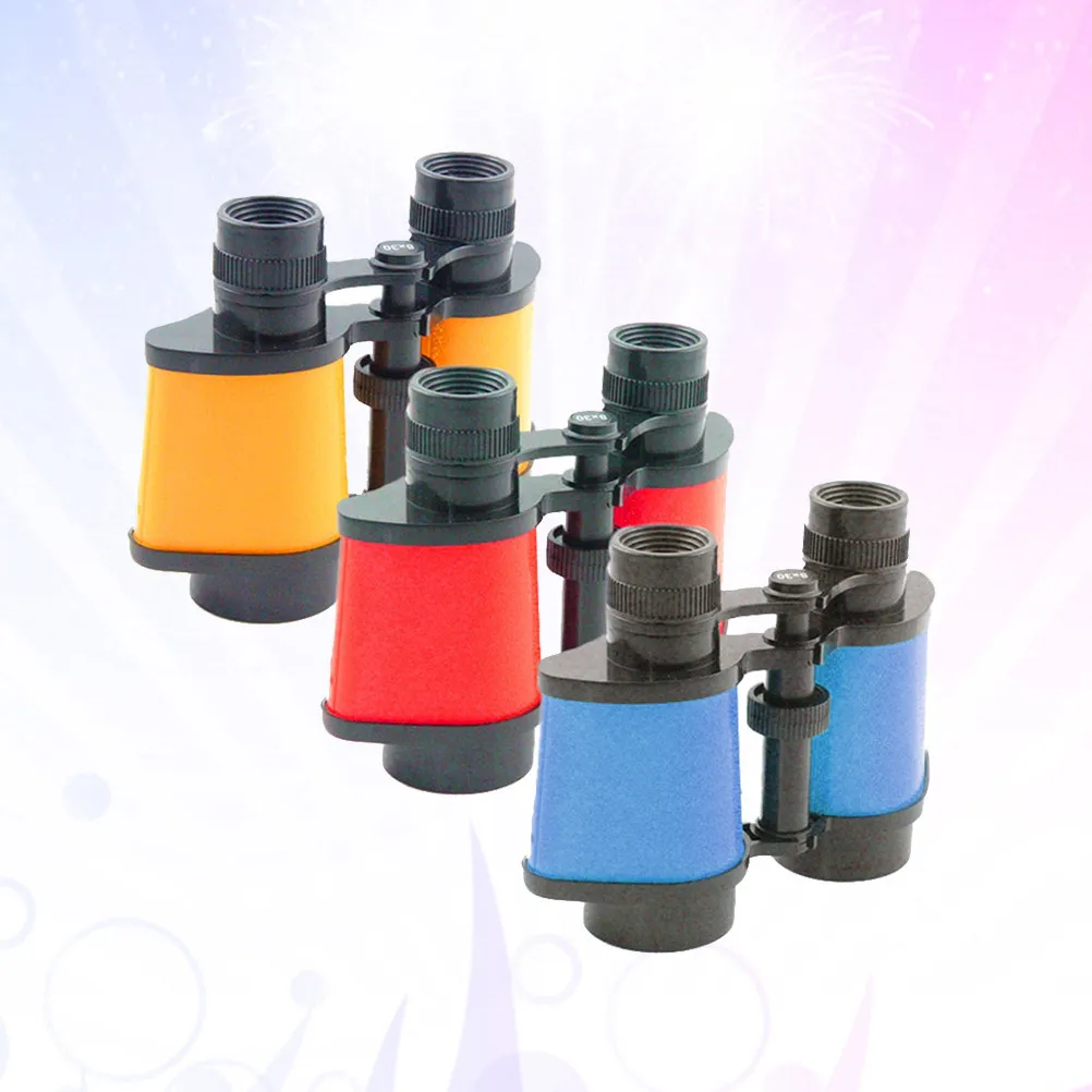 4Pcs 노란색 파란색 쌍안경 망원경 교육 과학 실험 도구 자연 관찰을 위한 경량 플라스틱