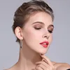 Follow Cloud Full Enternity Moissanite 0.86CT Hoop Earrings for Women Sparkling Lab Diamond Earrings 925 Sterling Silver Jewelry 6