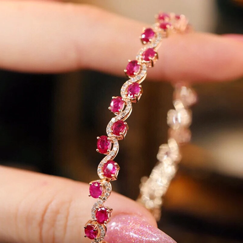 Aazuo Premium Jewelry 18K Solid Rose Gold Real Diamonds Natural Ruby Classic S Line Bracelet Gifted For Women High Cass Banquet 16 Sf0aba4c5f22946939e98d1261a22cf80p Aazuo Premium Jewelry 18K Solid Rose Gold Real Diamonds Natural Ruby Classic S Line Bracelet Gifted For Women High Cass Banquet