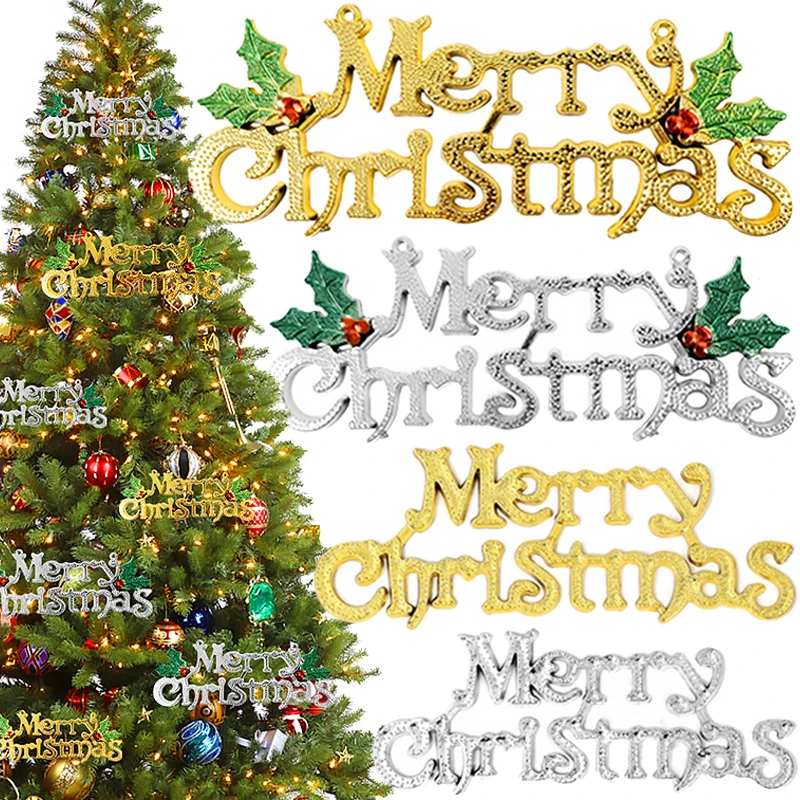 New Merry Christmas Letter Hanging Sign Xmas Tree Door Window Pendant Listing Ornaments Forniture Per La Decorazione Della Casa Della Festa Di Capodan