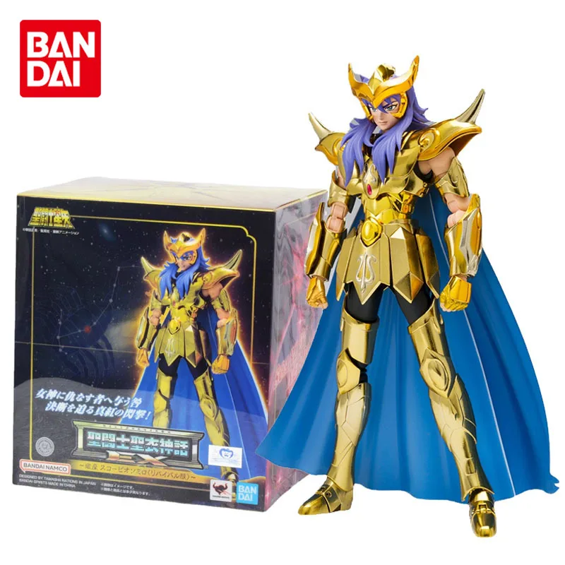 

18CM Bandai Original Saint Cloth Myth EX Scorpius Milo Revival Ver Joints Movable Anime Action Figures Collection Toys for Kids