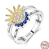 Bagues en argent Sterling 2025 originales pour femmes, couronne à nœud papillon, cœur d'amour, mauvais œil, bijoux d'anniversaire, cadeau d'anniversaire, 925