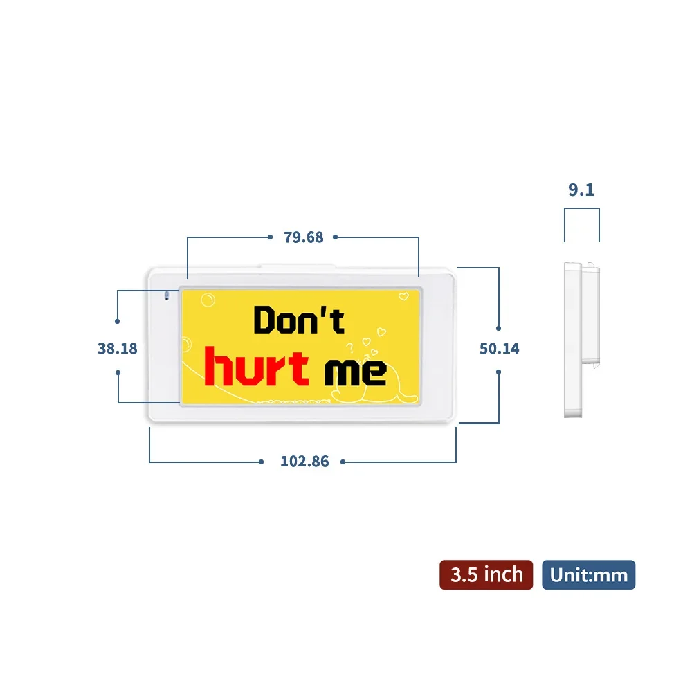 스마트 태그 가격 상점용 2개 3.5인치 디지털 Ble 전자 가격표