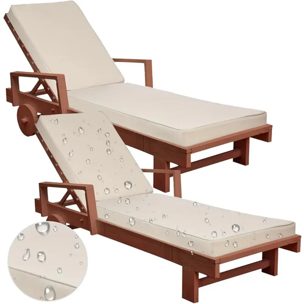 

Bucherry 2 Pcs Waterproof Chaise Cushions 72 X 21 X 3 Inch Outdoor Seat Cushion Chair Cushion Outside Couch