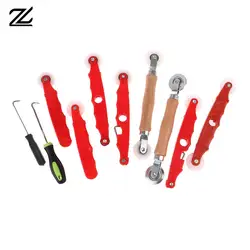 Rubber Rolling Wheel Install Tools Wooden Handle Spline Roller For Renovator Window Installation Screen Door Household Hand Tool