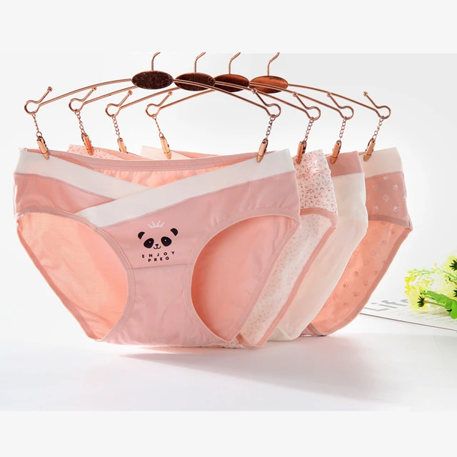 Mujer Maternidad Embarazada Mamu00e1 Algodu00f3n Bajo Barriga Cu00f3moda  Ropa Interior Elu00e1stica Bragas Embarazada Ropa Interior Panty Maternidad 