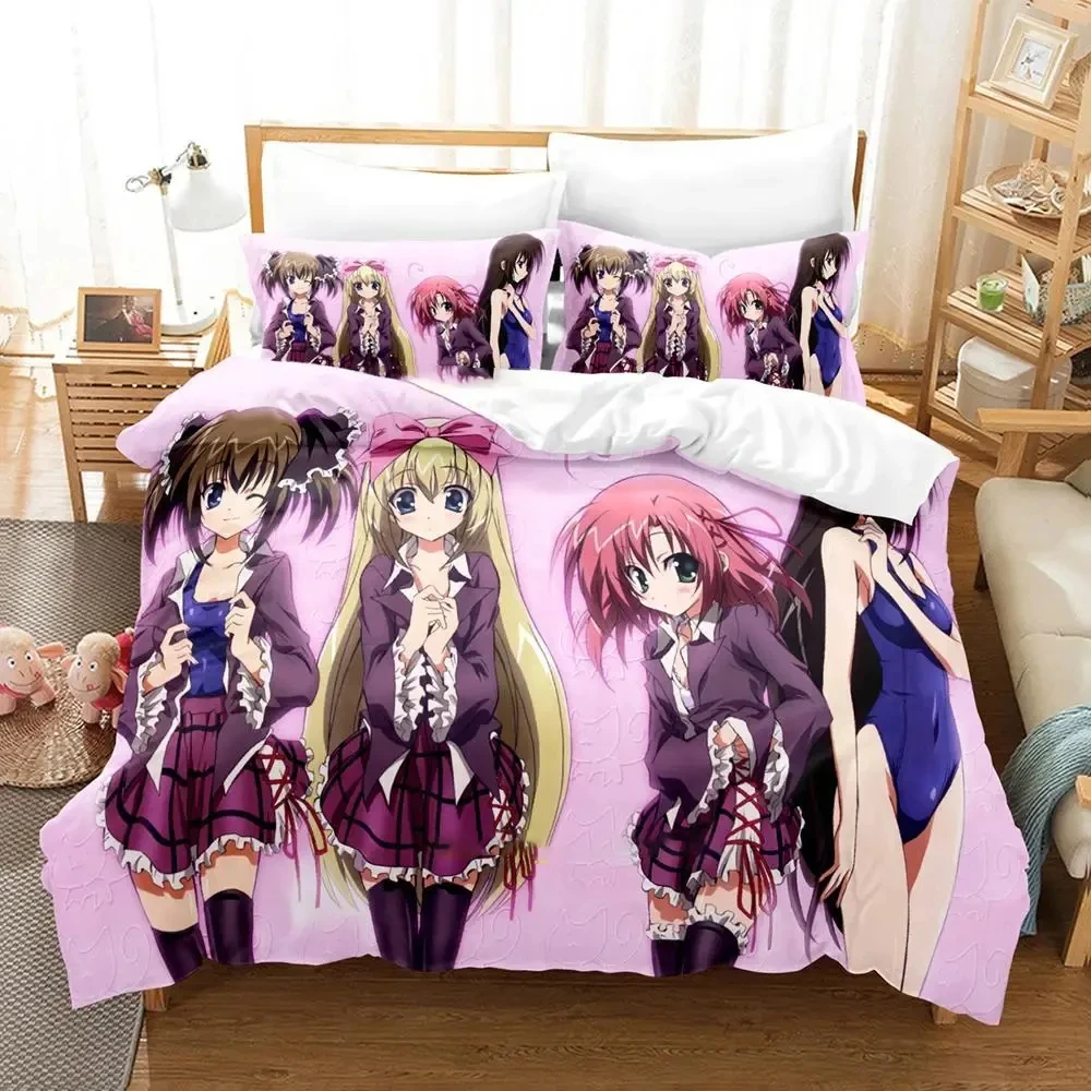 Anime Student Councils Discretion Bedding Set,Duvet Cover Bed Set Quilt Cover Pillowcase,King Queen Twin Size Boys Girls Adults 4