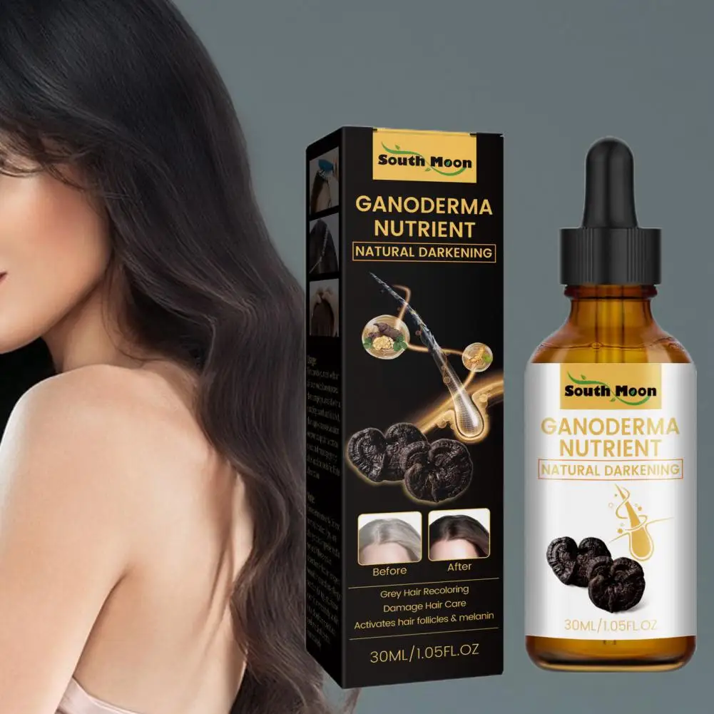 

30ml Hair Lotion Easy to Use Hair Repair Essence Non-irritating Ganoderma Atrum Hair Massage Essence Useful for Adult