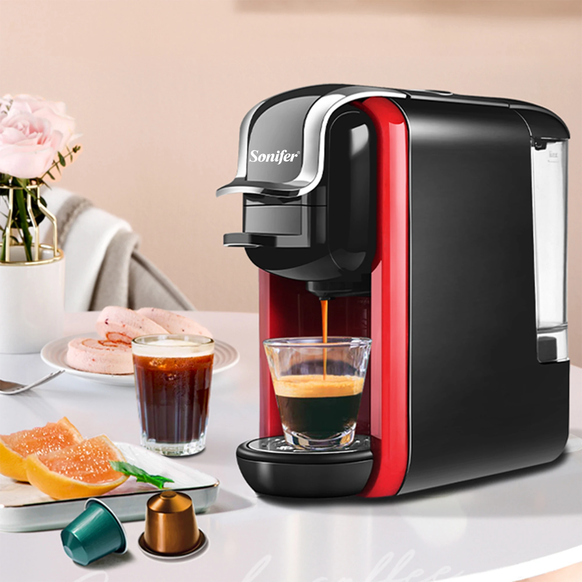 3 in 1 Electric Coffee Capsule Machine 19 bar Sonifer for Nestle Capsules