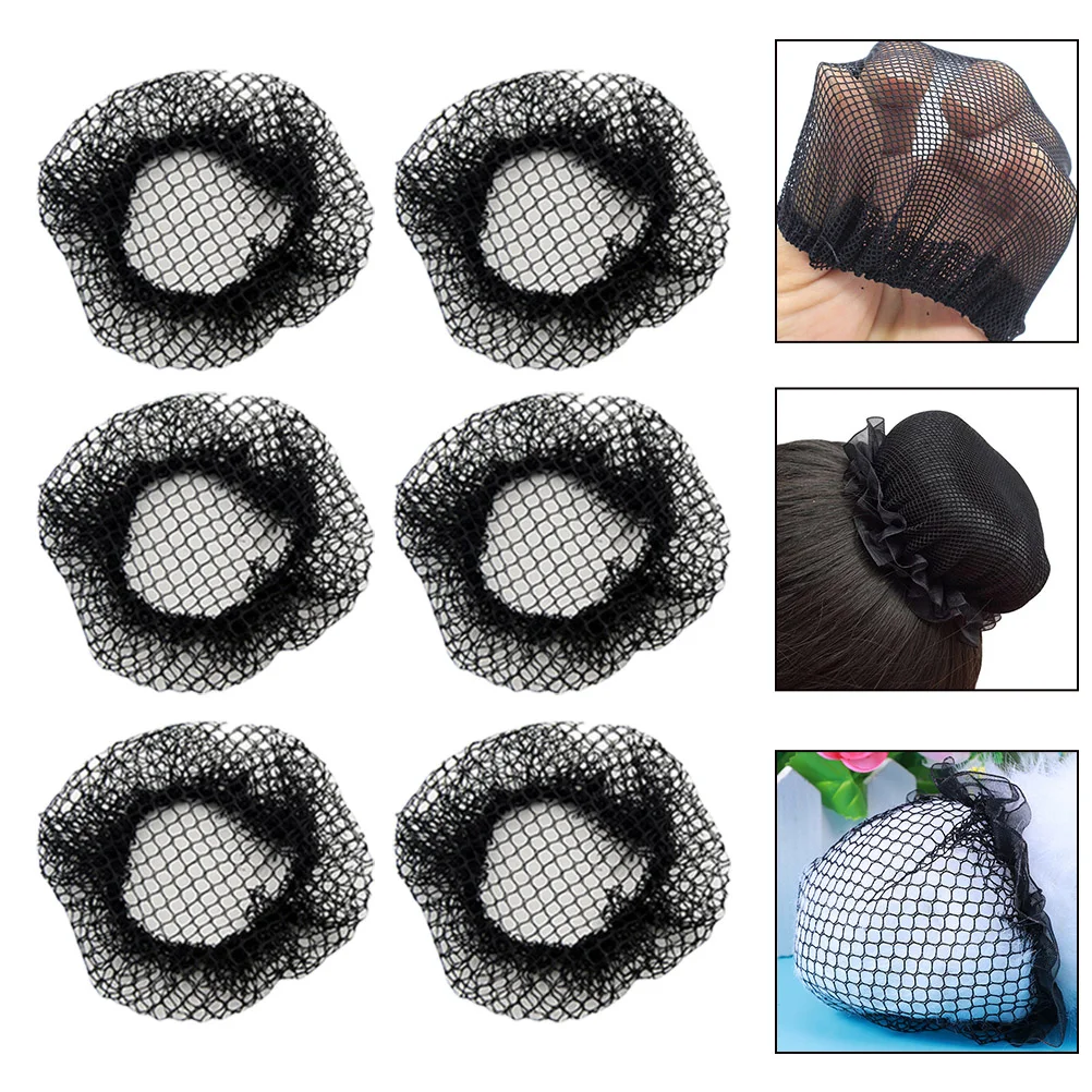 

20pcs Elastic Hair Snood Ruffles Hair Nets Headdress for Ballet Dance Performance
