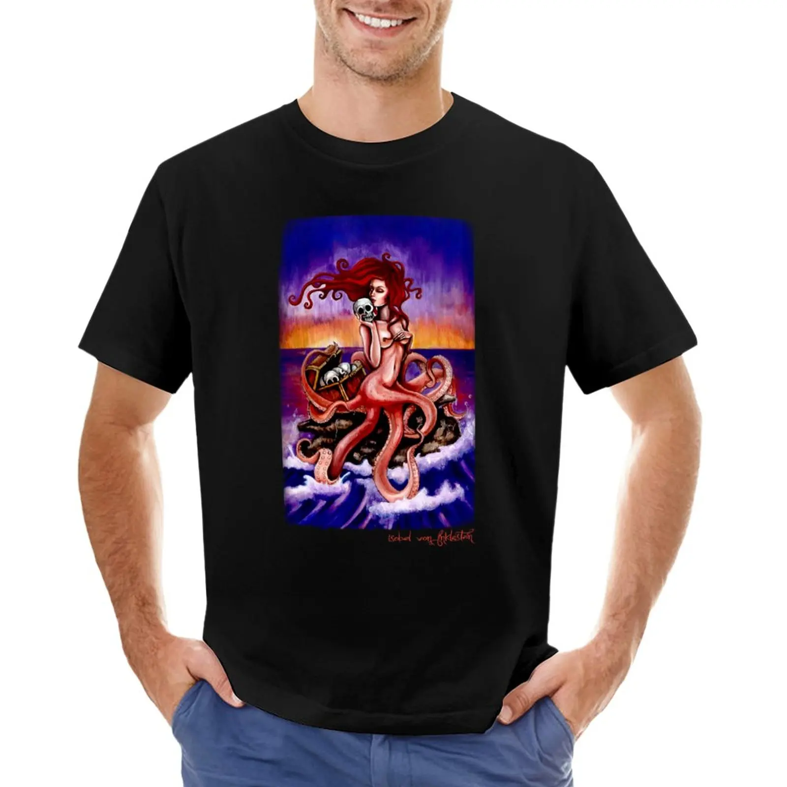 

Octo love T-Shirt summer top animal prinfor boys kawaii clothes Blouse Men's t-shirts