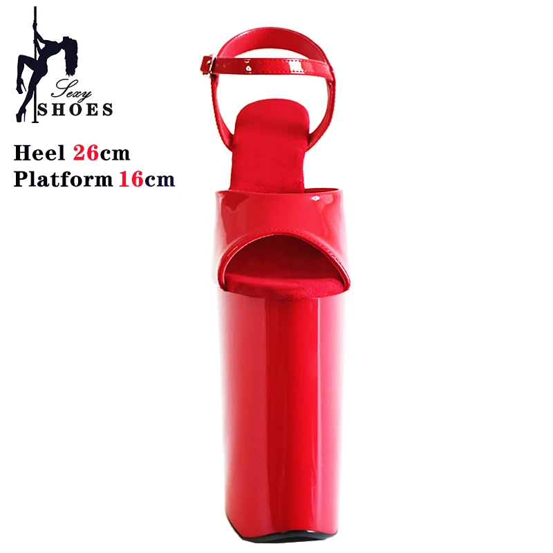 26cm/10Inch Super High Heels PlatformWomen Sandals Suede Non Slip Insole Stripper Heels Pole Dance Shoes Party Models Show Shoes