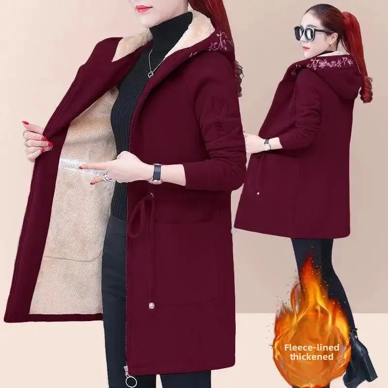 سترة فرو خروف نسائية سميكة من الصوف فضفاضة طويلة س...