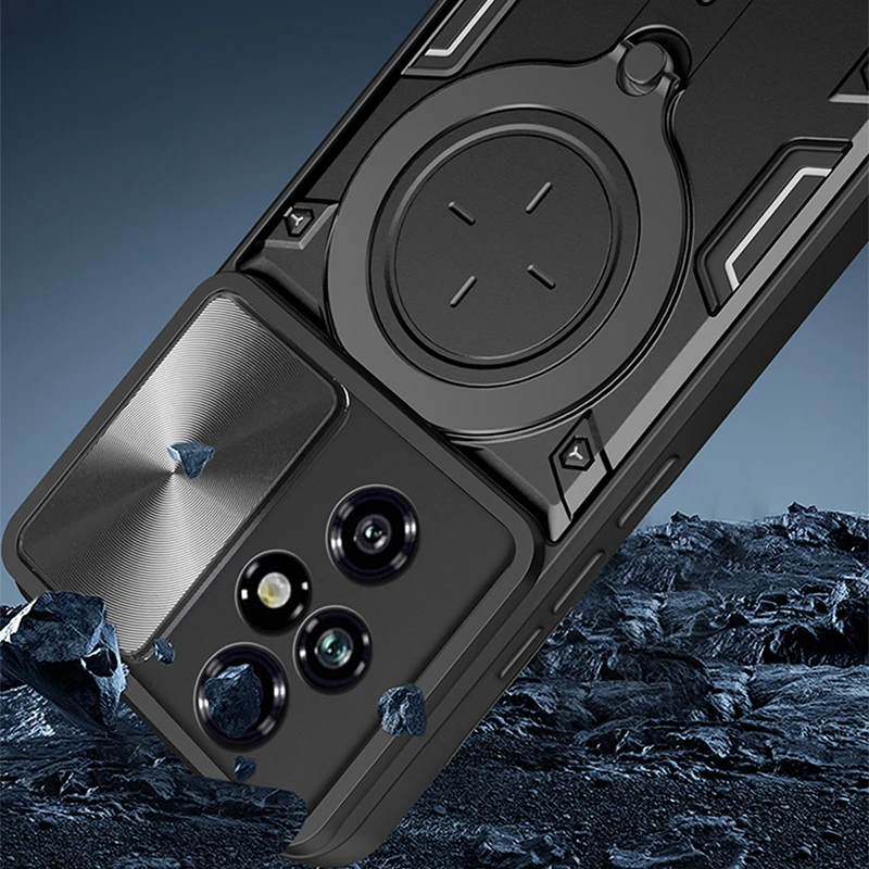 360° Rotating Metal Magnetic Car Holder Armor Phone Case